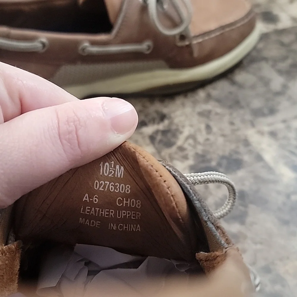 Sperry Men's Intrepid 2 Eye Fabric Closed Toe Boat Shoes, Tan, Men's Size 10.5